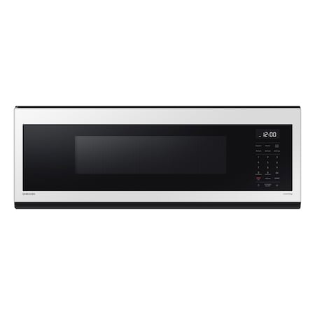 Samsung Samsung Bespoke 1.1 cu. ft. Smart SLIM Over-the-Range Microwave with Wi-Fi, 1100W - White Glass ME11CB751012AA